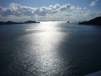 橋の上から見た瀬戸内海は美しい!!