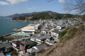 別の角度からの、長浜全体の眺め