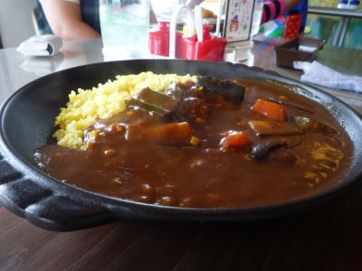 野菜カレー、大盛、2辛