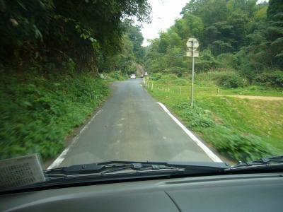 山ん中の細い道 山ん中の細い道