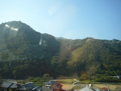 既存の国道375を通って二級峡に向かう 既存の国道375を通って二級峡に向かう