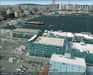 GoogleEarthでのほぼ同じ景色(画像クリックで拡大表示) GoogleEarthでのほぼ同じ景色(画像クリックで拡大表示)