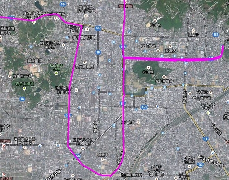 松山迷走の図