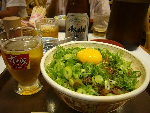 ねぎ玉牛丼